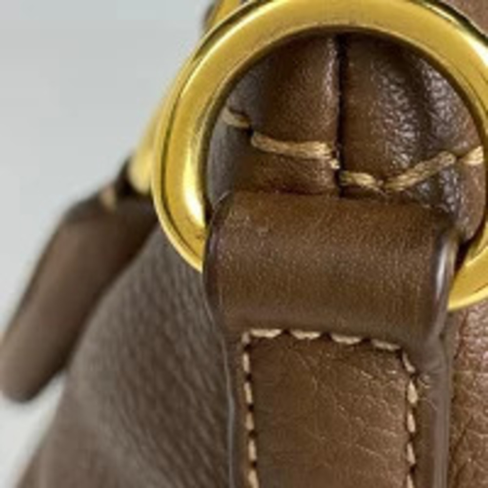 Prada Brown 2way Bag Shoulder Daino Leather Vitello Brown